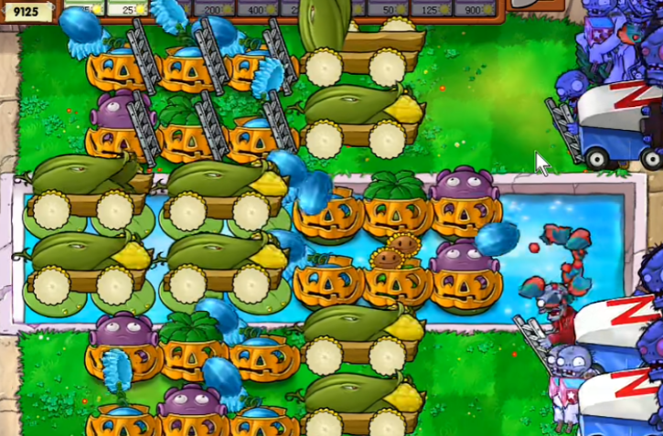 植物大战僵尸如何搭梯子