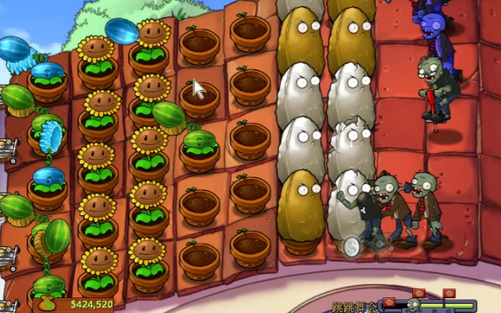 植物大战僵尸里坚不可摧怎么摆阵